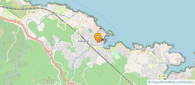 localisation de l'entreprise LES AMIS DU THEATRE DU PETIT COLLIOURE  COLLIOURE