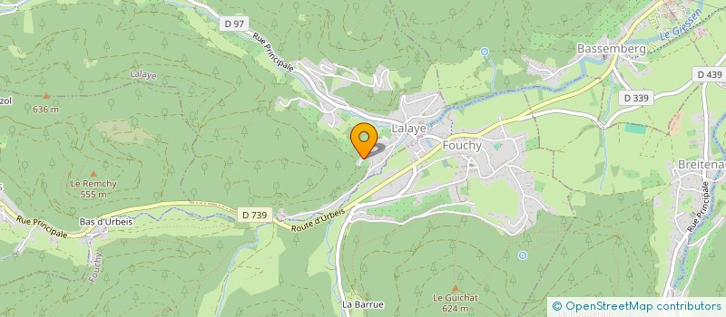 localisation de l'entreprise LES AMIS DU VAL DE LALAYE-CHARBES  LALAYE