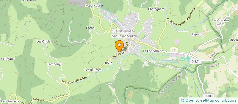 localisation de l'entreprise LES AMIS DU VAL DU TERNAY  SAINT-JULIEN-MOLIN-MOLETTE