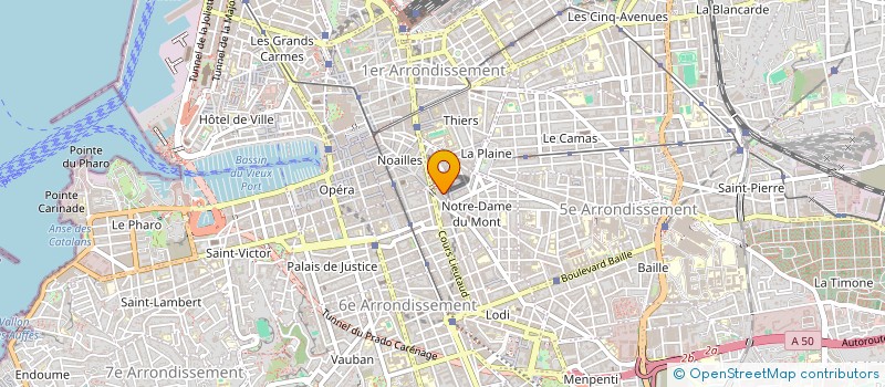 localisation de l'entreprise LES AMIS DU VALLON à MARSEILLE 6