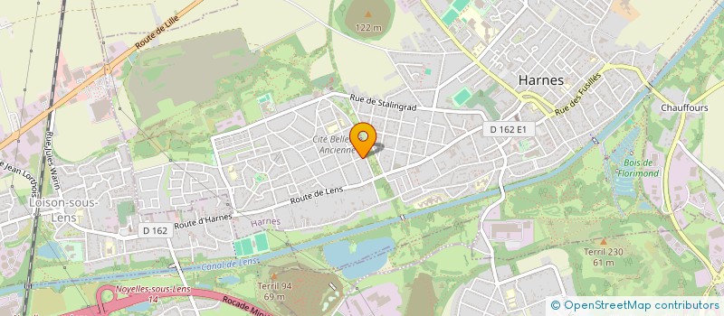 localisation de l'entreprise LES AMIS DU VIEIL HARNES  HARNES