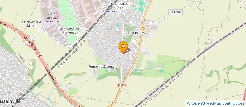 localisation de l'entreprise LES AMIS DU VIEUX BOURG DE LOUVRES à LOUVRES
