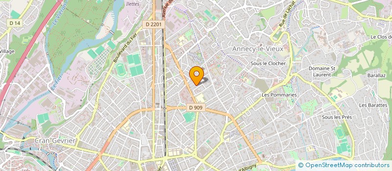 localisation de l'entreprise LES AMIS DU VIEUX CLOCHER à ANNECY