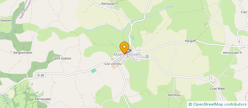 localisation de l'entreprise LES AMIS DU VIEUX MOULIN  MAEL-PESTIVIEN