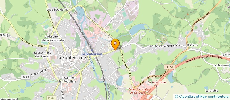 localisation de l'entreprise LES AMIS ECOLE LAIQUE à LA SOUTERRAINE