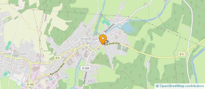 localisation de l'entreprise LES AMIS ET LA DANSE  VRIGNE AUX BOIS