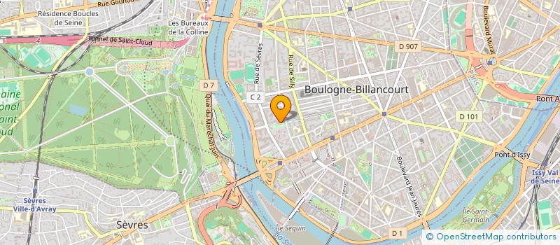 localisation de l'entreprise LES AMIS FRANCAIS DE NEVE SHALOM WAHAT AS SALAM à BOULOGNE-BILLANCOURT