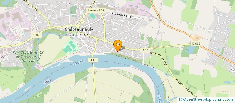 localisation de l'entreprise LES AMIS FRUITS ET LEGUMES à CHATEAUNEUF-SUR-LOIRE