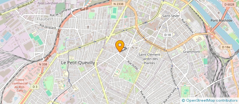 localisation de l'entreprise LES AMIS NORMANDS DE 'ROUGE ET VERT'  ROUEN