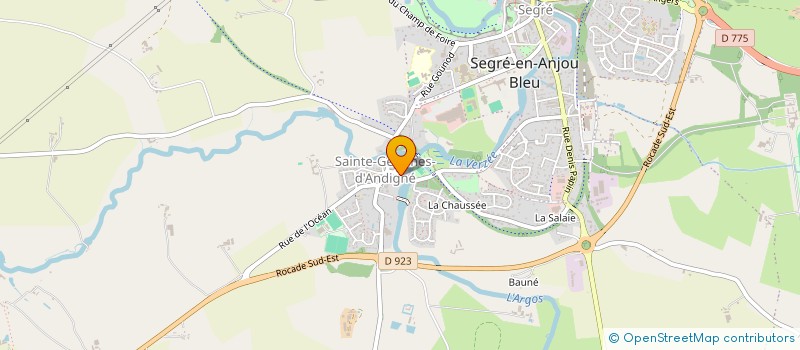 localisation de l'entreprise LES AMIS REUNIS à SEGRE-EN-ANJOU BLEU