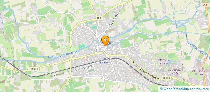 localisation de l'entreprise LES AMIS REUNIS CLUB DU TROISIEME AGE  LE THOR