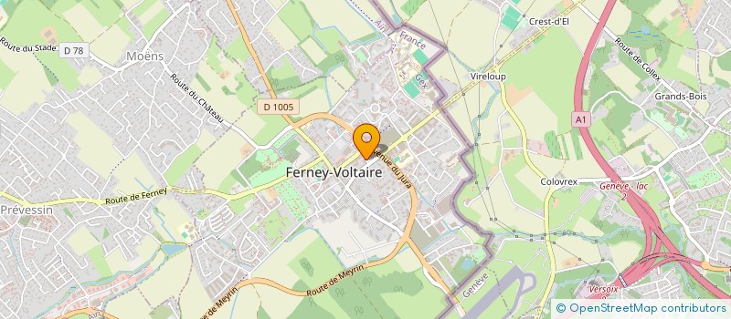 localisation de l'entreprise LES AMIS SOLIDAIRES (LAS) à FERNEY-VOLTAIRE