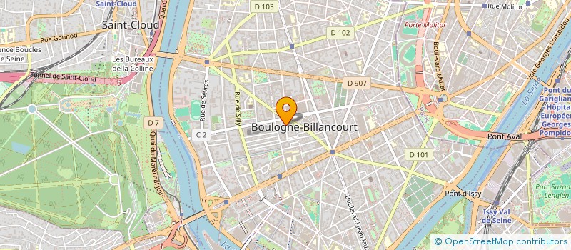 localisation de l'entreprise LES AMIS SUR LE CHEMIN  BOULOGNE-BILLANCOURT