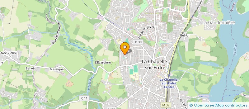 localisation de l'entreprise LES AMITIES HISPANO-CHAPELAINES  LA CHAPELLE-SUR-ERDRE