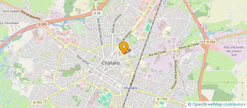 localisation de l'entreprise LES AMOUREUX DU BAL à CHALLANS