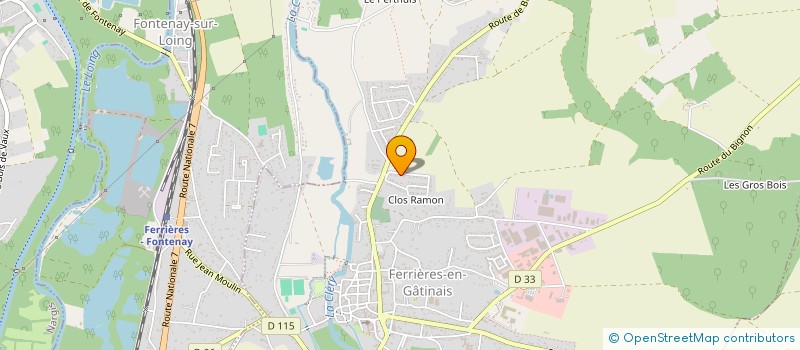 localisation de l'entreprise LES AMOUREUX DU BAL à FERRIERES-EN-GATINAIS