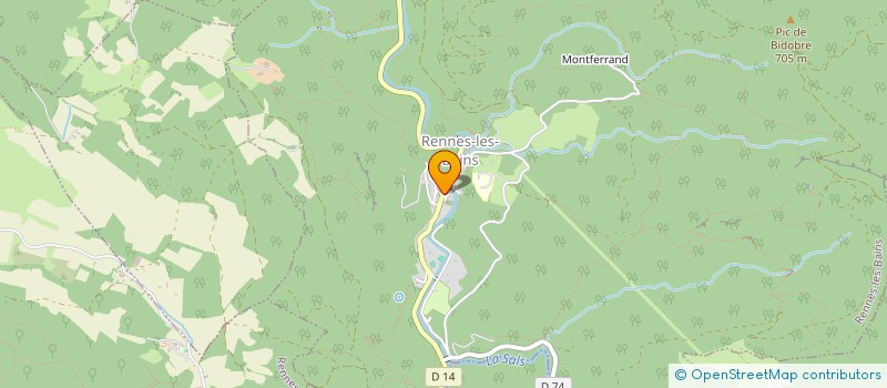 localisation de l'entreprise LES ANCETRES  RENNES-LES-BAINS