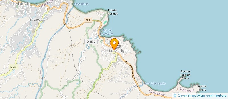 localisation de l'entreprise LES ANCIENNES GLOIRES DE LA J.S.M.  LE MARIGOT