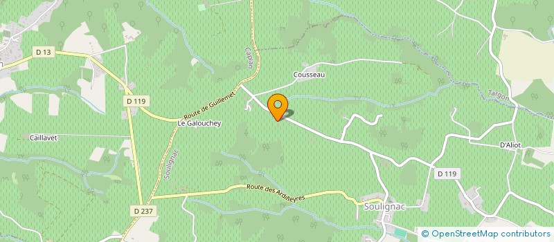 localisation de l'entreprise LES ANCIENNES TUILIERES  SOULIGNAC