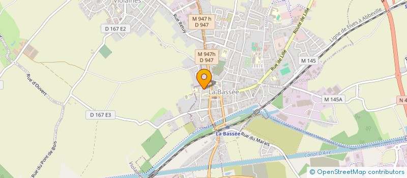 localisation de l'entreprise LES ANCIENS COMBATTANTS  LA BASSEE