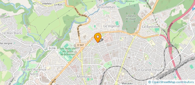localisation de l'entreprise LES ANCIENS DES TABACS DE LIMOGES à LIMOGES
