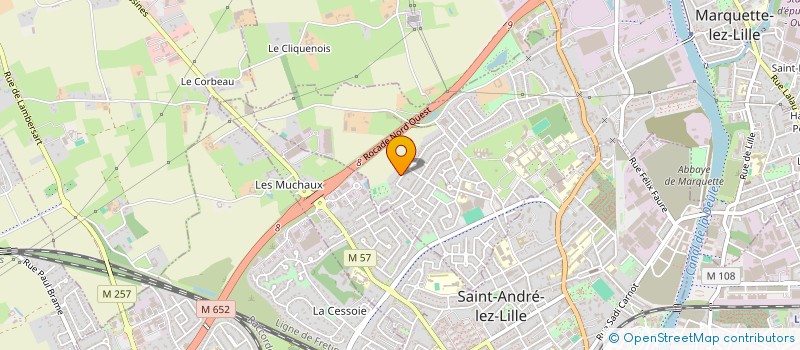 localisation de l'entreprise LES ANCIENS JEAN MOULIN  MARQUETTE-LEZ-LILLE