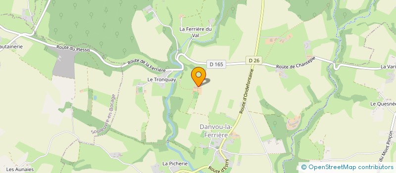 localisation de l'entreprise LES ANCIENS ONDIFONTAINS  LES MONTS D'AUNAY