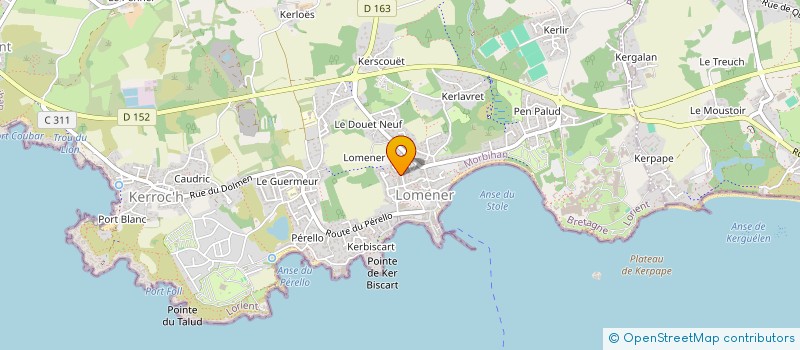 localisation de l'entreprise LES ANCOLIES  PLOEMEUR