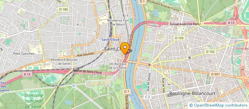 localisation de l'entreprise LES ANDROIDS ASSOCIES à SAINT-CLOUD