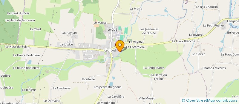 localisation de l'entreprise LES ANES DU CANAL  GUIPEL