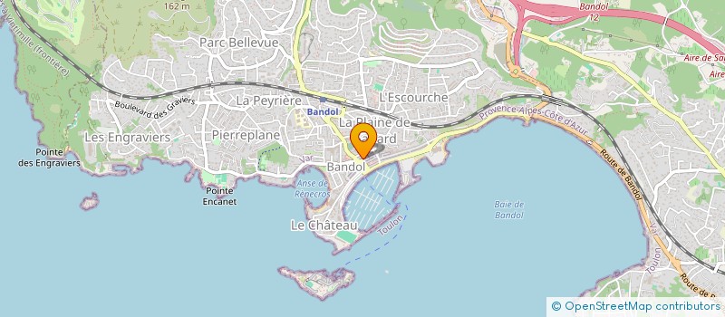 localisation de l'entreprise LES ANGERES à BANDOL