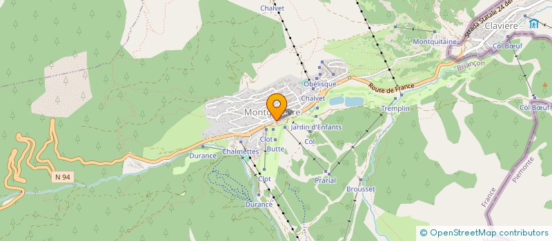 localisation de l'entreprise LES ANGES  MONTGENEVRE