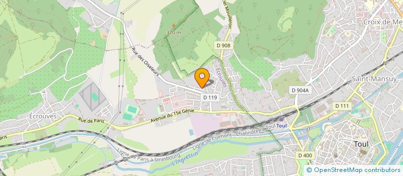 localisation de l'entreprise LES ANGES  ECROUVES