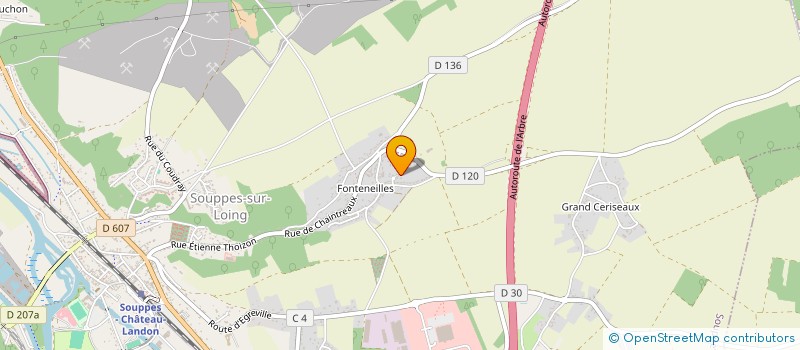 localisation de l'entreprise LES ANGES  SOUPPES-SUR-LOING