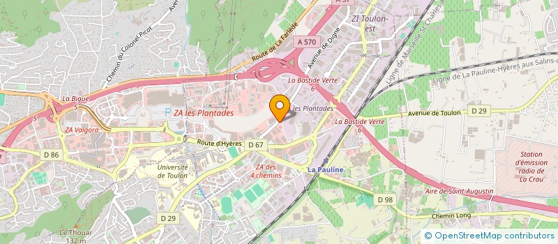 localisation de l'entreprise LES ANGES à LA GARDE