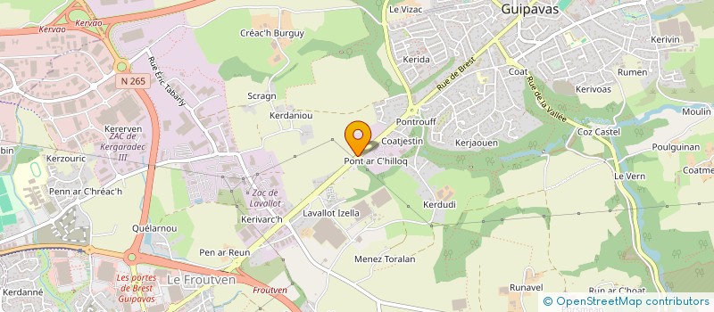 localisation de l'entreprise LES ANGES DE L'ABER WRACH  GUIPAVAS