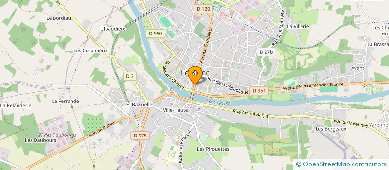 localisation de l'entreprise LES ANGES L EAU à LE BLANC
