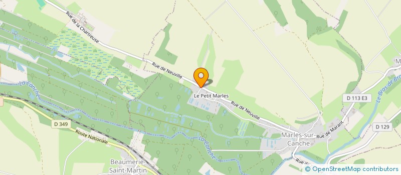 localisation de l'entreprise LES ANIMAUX DU PETIT MARLES  MARLES-SUR-CANCHE