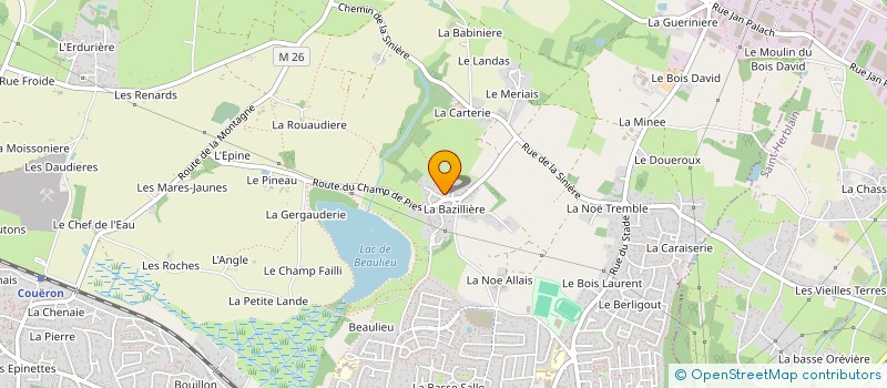 localisation de l'entreprise LES ANIMES DE LA BAZILLIERE à COUERON