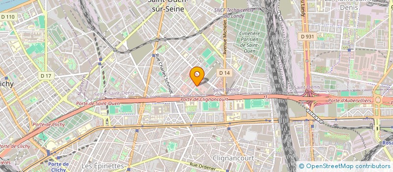 localisation de l'entreprise LES ANNEES 50 à SAINT-OUEN-SUR-SEINE