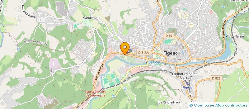 localisation de l'entreprise LES ANNEES 80 SON DISCOTHEQUE  FIGEAC