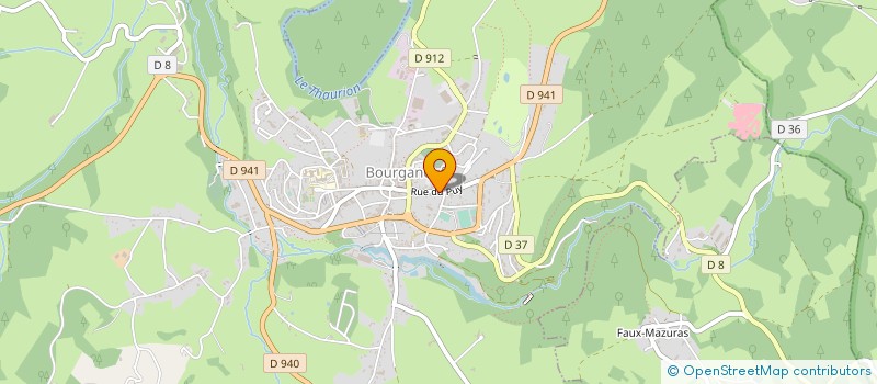localisation de l'entreprise LES ANNEES SIXTIES à BOURGANEUF