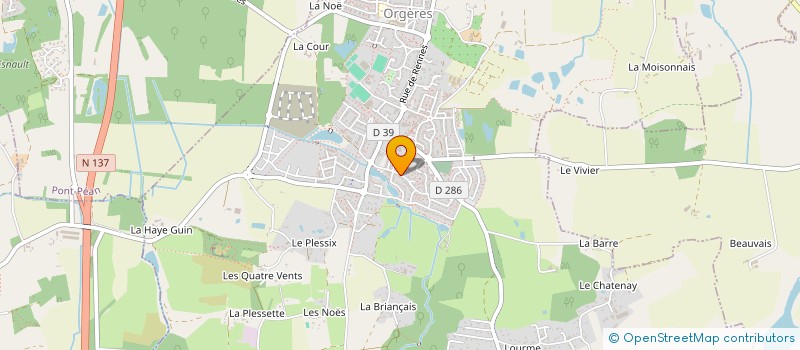 localisation de l'entreprise LES ANONYMES  ORGERES