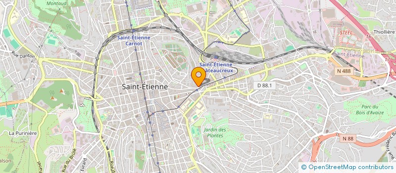 localisation de l'entreprise LES ANONYMES DE FRANCE  SAINT-ETIENNE