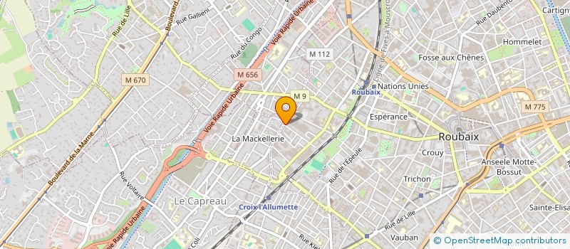 localisation de l'entreprise LES ANONYMES DU 5BK  ROUBAIX