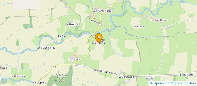 localisation de l'entreprise LES ANTENNES DU COEUR EN NEZ VEILLE  CHATEAUBRIANT