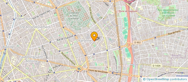 localisation de l'entreprise LES APACHES DES VIGNOLES  PARIS