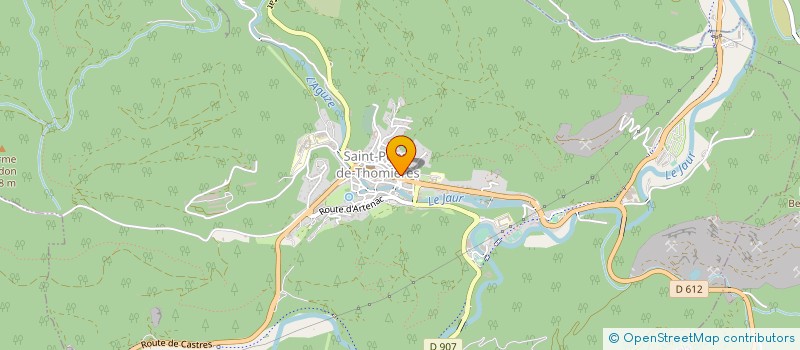 localisation de l'entreprise LES APPRETS & TEINTURES DU MARTINET à SAINT-PONS-DE-THOMIERES