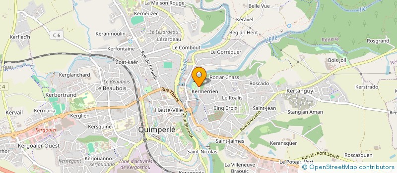 localisation de l'entreprise LES ARAIGNEES DE L'OUEST à QUIMPERLE