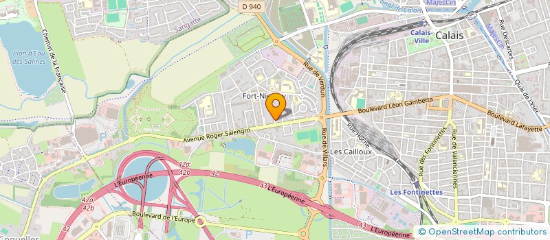 localisation de l'entreprise LES ARBALETRIERS DE CALAIS  CALAIS